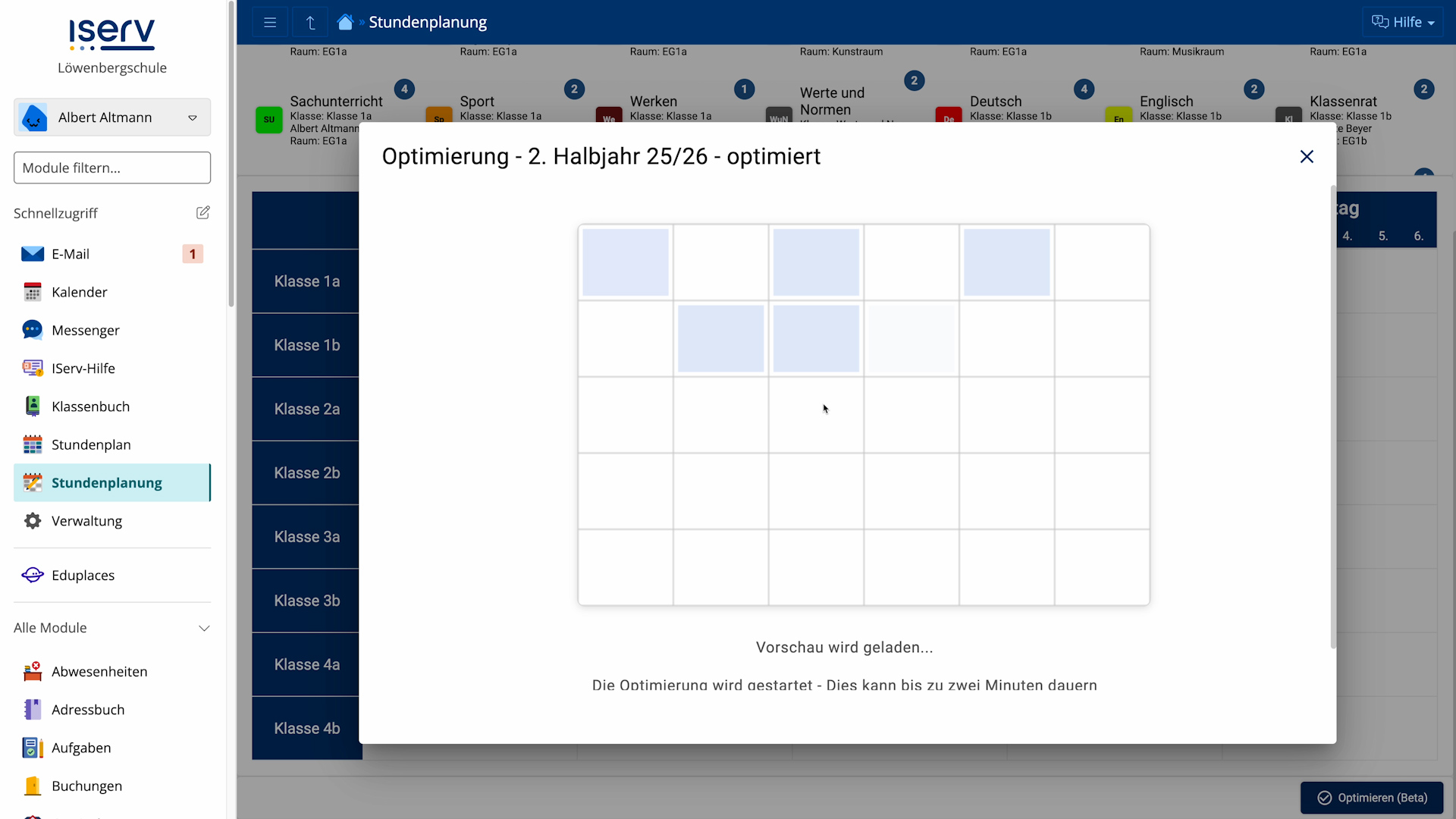 Auto-Optimierung Start
