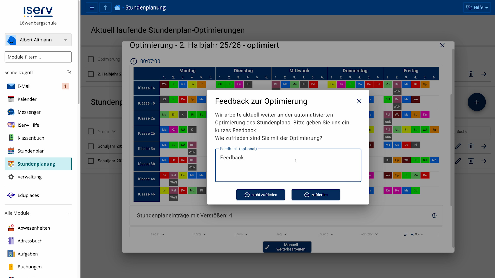 Feedback Optimierung
