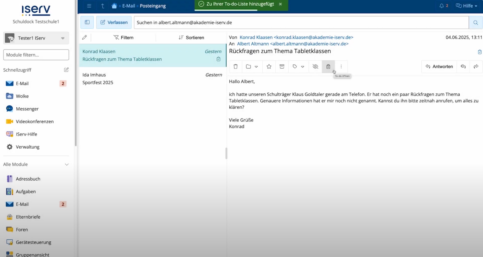 To-do aus E-Mail 2